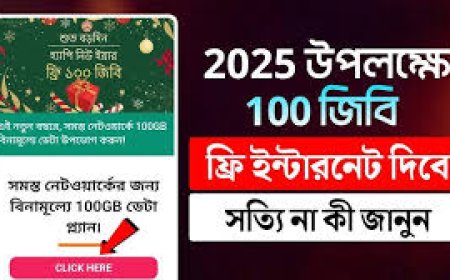 শুভ নববর্ষ 2025 উপলক্ষে 100GB ফ্রি ইন্টারনেট